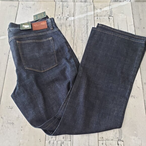 NWT - Ralph Lauren Classic Bootcut Dark Rinse Jeans Size 16 X 33 length - Picture 1 of 6